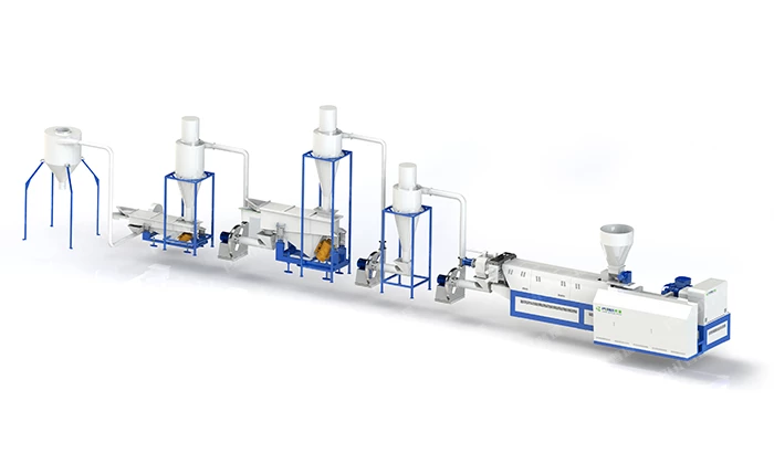 PVC粉末共混锥形双螺杆挤出造粒机