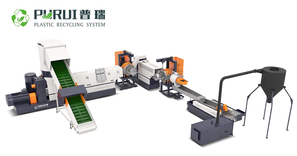 全自动激光过滤系统塑料回收造粒机